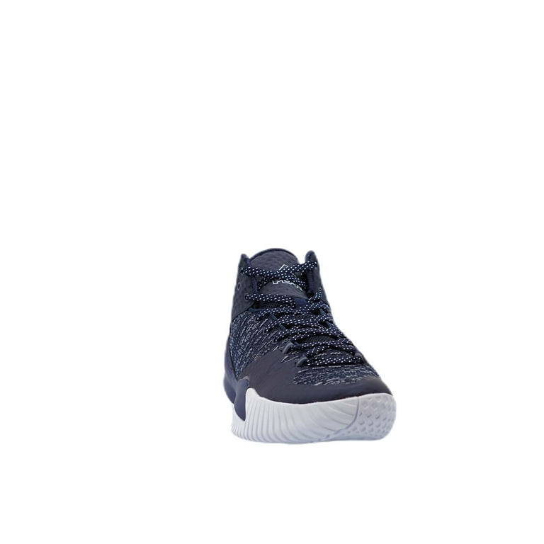 White and navy basketball shoes on sale