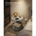 thumbnail image 5 of VASAGLE LILEA Collection - Side Table with Charging Station, Round End Table with Fabric Basket, Nightstand with USB Ports, for Living Room, Bedroom, Modern, Dove Gray and Slate Gray, 5 of 9