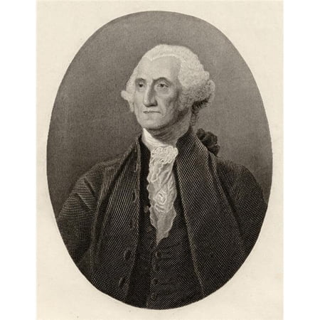 George Washington 1732-1799. First President of The United States 19th Century Print Poster Print, Large - 26 x 34