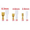 thumbnail image 2 of Conector De Pala Kits surtidos de conectores de terminales de crimpado de pala eléctrica macho hembra aislados Sywqhk Libre de BPA, 2 of 8