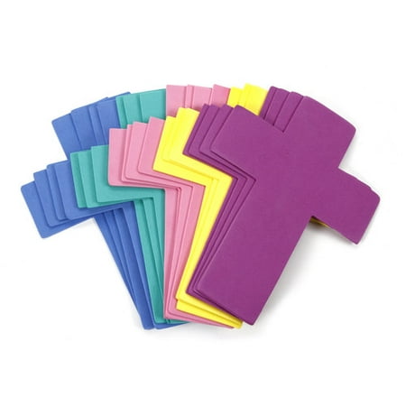 Fibre Craft Foam Shapes - Horizon Group USA Foam Craft Cross Shapes, 35 Piece