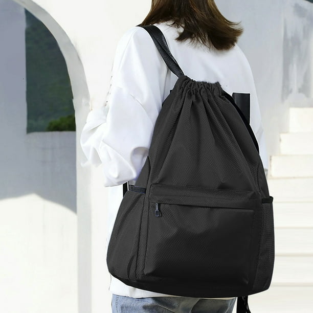 Mochila Impermeable con Cordón Ajustable y Bolsillo para Ropa Mojada - 37 X 18 X 48 Cm. Ideal para Gimnasio, Deportes, Natación, Playa. Mochila Unisex para Hombre y Mujer.
