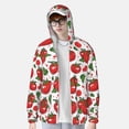 thumbnail image 3 of Pofeuu Hand Drawn Tomatoes Print Sun Protection Outdoor Lightweight Full Zip UV Cooling Hoodie Long Sleeve Summer Clothing for Outdoor Hiking-Large, 3 of 5
