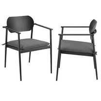 Aeris Dining Armchair Set of 2 in Charcoal