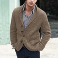 thumbnail image 2 of Autumn And Winter Men's Knitted Cardigan Fashion Casual Long Sleeve Lapel Pocket Flower, 2 of 8