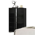 thumbnail image 2 of JERFIT Modern 5-Drawer Chest Dresser with Chrome Legs, High-Gloss Black Finish for Bedroom, 2 of 4