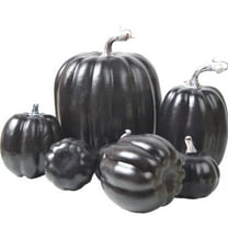 7-Piece Artificial Pumpkin Set - Realistic Foam Fall Decor for Thanksgiving & Halloween, DIY Paintable Centerpieces for Table, Porch or Wedding Decorations