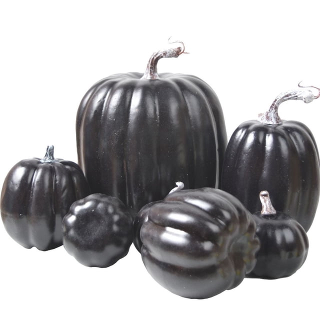 Herunwer 7pcs Thanksgiving Simulation Pumpkin Set Ornaments Festival Foam Large Pumpkin Model Decoration Props