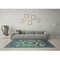 thumbnail image 3 of Ahgly Company Indoor Rectangle Abstract Light Blue Modern Area Rugs, 8' x 10', 3 of 4
