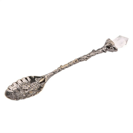 

Clearance! Nomeni Serving Spoons Crystal Head Pattern Style Coffee Sugar Tea Dessert Spoon Fork Kitchen Tableware Dinnerware Sets Multicolor