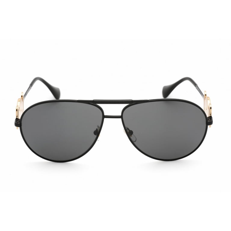 Versace VE 2249 Metal Unisex Aviator Sunglasses Matte Black  display picture 1