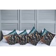 thumbnail image 2 of Ambesonne Cityscape Throw Pillow Cover 4 Pack, Manhattan Panorama Urban, 16", Blue and Pale Cinnamon, 2 of 7