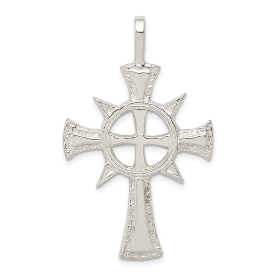 Sterling Silver Iona Celtic Cross Pendant Charm