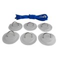 thumbnail image 2 of 6Pcs Almohadilla De En D De Acero Inoxidable 316 / Y 5m 16.4 'Cordón Elástico Azul Para Bote Inflable De PVC Bote De Vela Ligera - Sin P gris Baoblaze Parche de anillo en D para kayak, 2 of 8