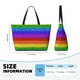 thumbnail image 4 of Disketp Colorful Glitter Rainbow Bolsa de Playa de Gran Capacidad, Bolso Impermeable y a Prueba de Arena para Mujer, Ideal para Playa, Piscina y Natación, 4 of 7