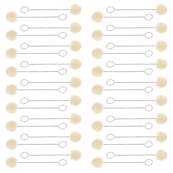 HAMPPLIES 100Pcs Wool Daubers Ball Assorted Color For Hair Dye Applicator And Dauber Brush