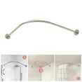 thumbnail image 4 of YWMJZEU 304 Stainless Steel Extendable L Shape Corner Shower Curtain Rod Bracket (Sliver 70-95 X 90-130CM, 4 of 7