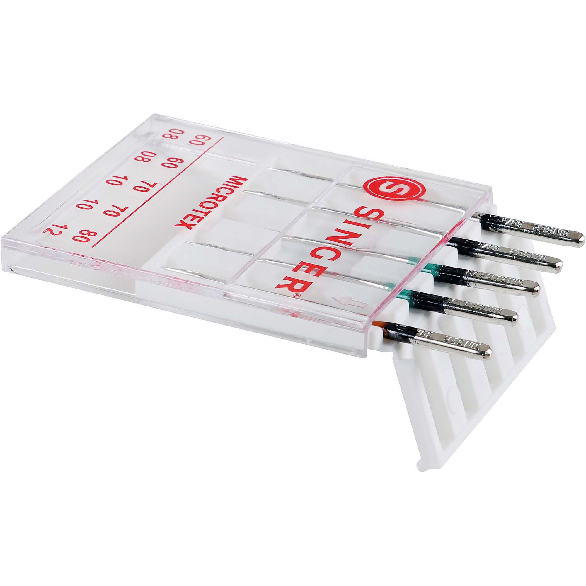 SINGER Assorted Size Microtex Steel Sewing Machine Needles - 5 Count