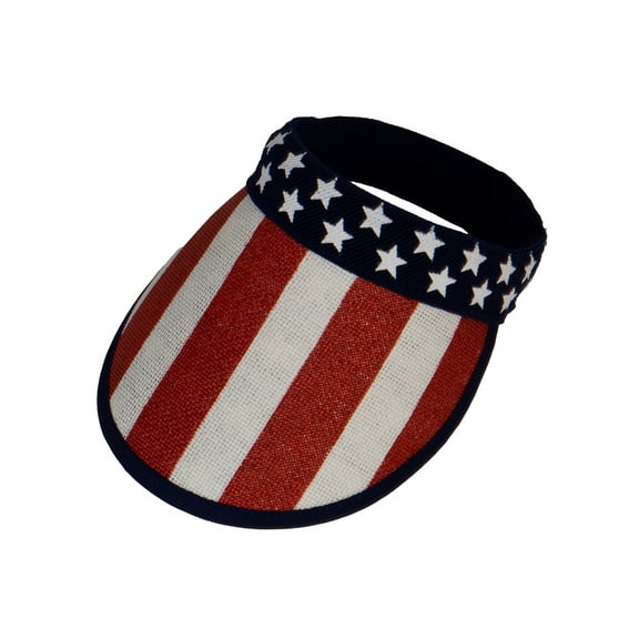 Top Headwear USA America Flag Star Vintage Visor - Light