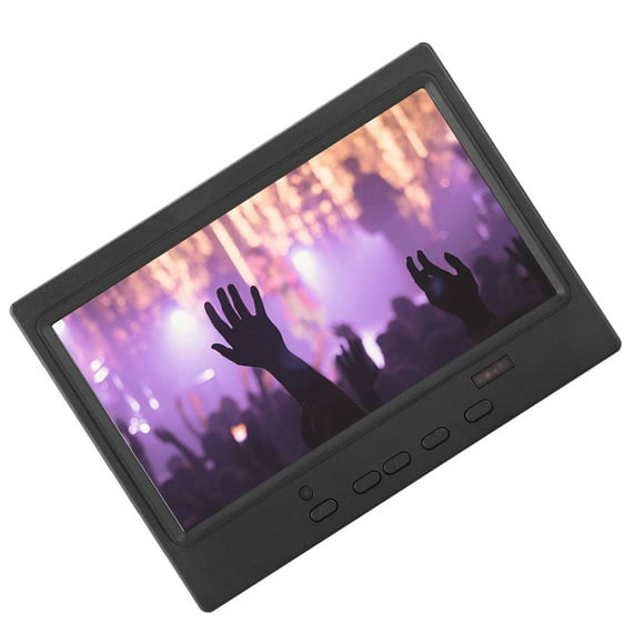 HD Monitor, Portable IPS Monitor 7 Inch 1024x600 Multifunction Portable Monitor, LED Display Support HD Multimedia Interface VGa AV Input Monitor, Replacement Electronics Computer Monitor