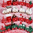 thumbnail image 2 of Adornos de tren navideño, trenes para niños, juguetes, decoración de mesa para el hogar, regalos de fiesta de Navidad y Año Nuevo, manualidades de Papá Noel, decoración, 2 of 5