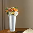 thumbnail image 4 of Qiweii Galvanized Metal Bucket Vases Farmhouse French Flower Buckets Pots with Handles, Rustic Decorative Metal Holder Flower Vase, 4 of 6