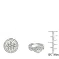 thumbnail image 2 of 0.50 Carat (ctw) 14k White Gold Round Diamond Ladies Halo Style Bridal Engagement Ring Matching Band Wedding Set 1/2 CT, 2 of 4