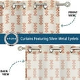 thumbnail image 4 of Vargottam Geometric Design Sheer Georgette Curtains for Windows & Small Doors Set of 2 Panels, 72" Long, Grommet Top, Printed Light Filtering Drapes for Living Room or Study, 4 of 9