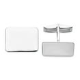 thumbnail image 2 of Primal Gold 14 Karat White Gold Men's Rectangular Cuff Links, 2 of 3