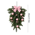 thumbnail image 4 of Aurorax Christmas Wreaths for Front Door,Artificial Norfolk Pine Wreath with with Pink Christmas Balls Pink Bow,Hanging Holiday Outdoor Wreaths for Windows, 4 of 6
