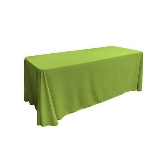TCpop90x132-LimeP84 Polyester Poplin Rectangular Tablecloth, Lime - 90 x 132 in.