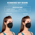 thumbnail image 3 of Mascarilla facial WWDOLL KN95, paquete de 25, 5 capas, transpirable, negra, 3 of 6