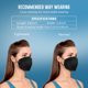 thumbnail image 3 of Mascarilla facial WWDOLL KN95, paquete de 25, 5 capas, transpirable, negra, 3 of 6