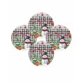 thumbnail image 7 of 15 Inch Round Placemats Set of 4, Christmas Snowman Non Slip Heat Insulation PP Table Mats, Xmas Balls Stocking Tree Gifts Black Plaid Washable Place Mats for Kitchen Dining Party Table Decor, 7 of 7