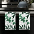 thumbnail image 2 of Eveokoki 2 Pcs Kitchen Towels 16 x 24 Inch Floral Dish Hand Towels Eucalyptus Leaves Branch Tea Towel Absorbent Dish Cloth for Kitchen Bathroom Party Home Decor, 2 of 5