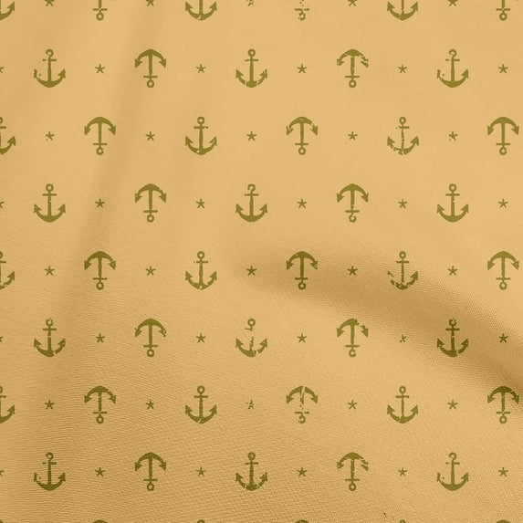 oneOone Cotton Flex Pale Orange Fabric Nautical Quilting Supplies Print Sewing Fabric By The Yard 40 Inch Wide