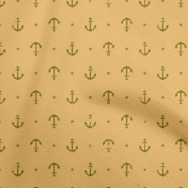 oneOone Rayon Pale Orange Fabric Nautical Craft Projects Decor Fabric Printed By The Yard 56 Inch Wide