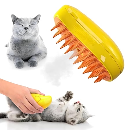 Cat & Dog Steam Brush – Professional Grooming Tool with Steam Function to Reduce Shedding. Gently Removes Loose Hair, Massages Skin & Promotes Healthy Coat.