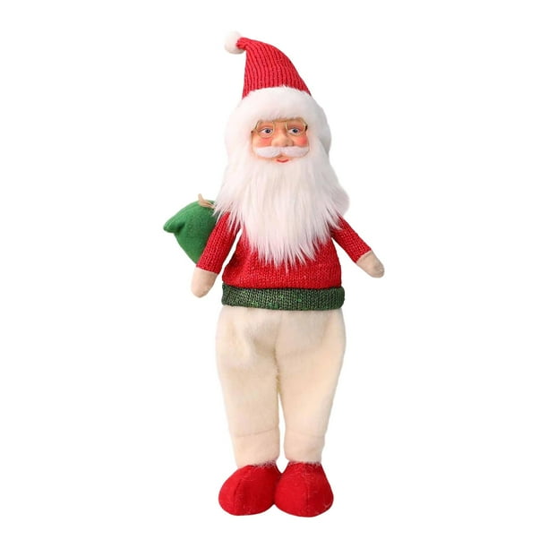 Figura de peluche navideña de pie, decoración navideña, acento decorativo para el hogar, compacta mayor