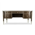 thumbnail image 3 of Pemberly Row Modern Transitional Wood Desk in Hazelnut Brown, 3 of 18