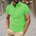 thumbnail image 2 of Sentmoon Mens Button down Short Sleeve Shirt Oversized Relaxed Turndown Collar Nice Tops for Mens Summer Outfits for Mens Soft and Comfortable for Running or Jogging Green XXL, 2 of 6