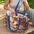 thumbnail image 2 of Pzuqiu Cute Cow Print Large Capacity Quilted Tote Bag for Women Lightweight Puffer Work Tote Bag Trendy Carryall Work Travel Totes for School Everyday Use Soft Shoulder Handbag, 2 of 7