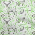 thumbnail image 1 of oneOone Cotton Poplin Light Green Fabric Animal Sewing Craft Projects Fabric Prints By Yard 42 Inch Wide, 1 of 4