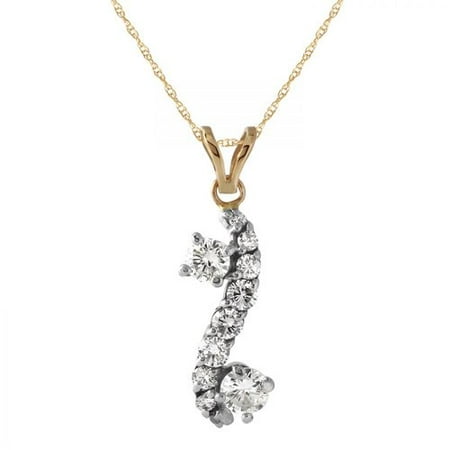 Ladies 1.03 Carat Diamond 14K Two tone Gold Necklace