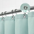 thumbnail image 4 of Yiannan Waffle Weave Fabric Shower Curtain ,Misty Blue,71"Wx72"L, 4 of 5
