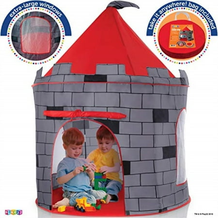Kids Play Tent Knight Castle - Portable Kids Tent - Kids Pop Up Tent Foldable Into Carrying Bag - Childrens Play Tent For Indoor And Outdoor Use - Kids Playhouse Best Gift For Boys and Girls,