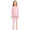 thumbnail image 2 of CPNG Children's Boys Girls Thermal Underwear Autumn Winter Base Layer Round Neck Heated Autumn Clothes and Long Trousers Set(Pink,7-8 Years), 2 of 5