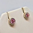 thumbnail image 6 of October! 7mm Pink Cubic Zirconia & Sterling Silver Earrings 9780Jb, 6 of 6