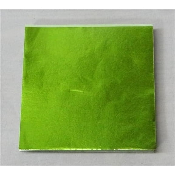 Candy Molds N More 3 x 3 inch Lime Green Confectionery Foil Wrappers, 500 Sheets