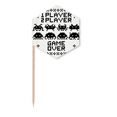 thumbnail image 1 of Players Game Over Little Monster Pixel Toothpick Flags Cupcake Picks Party Celebration, 1 of 3
